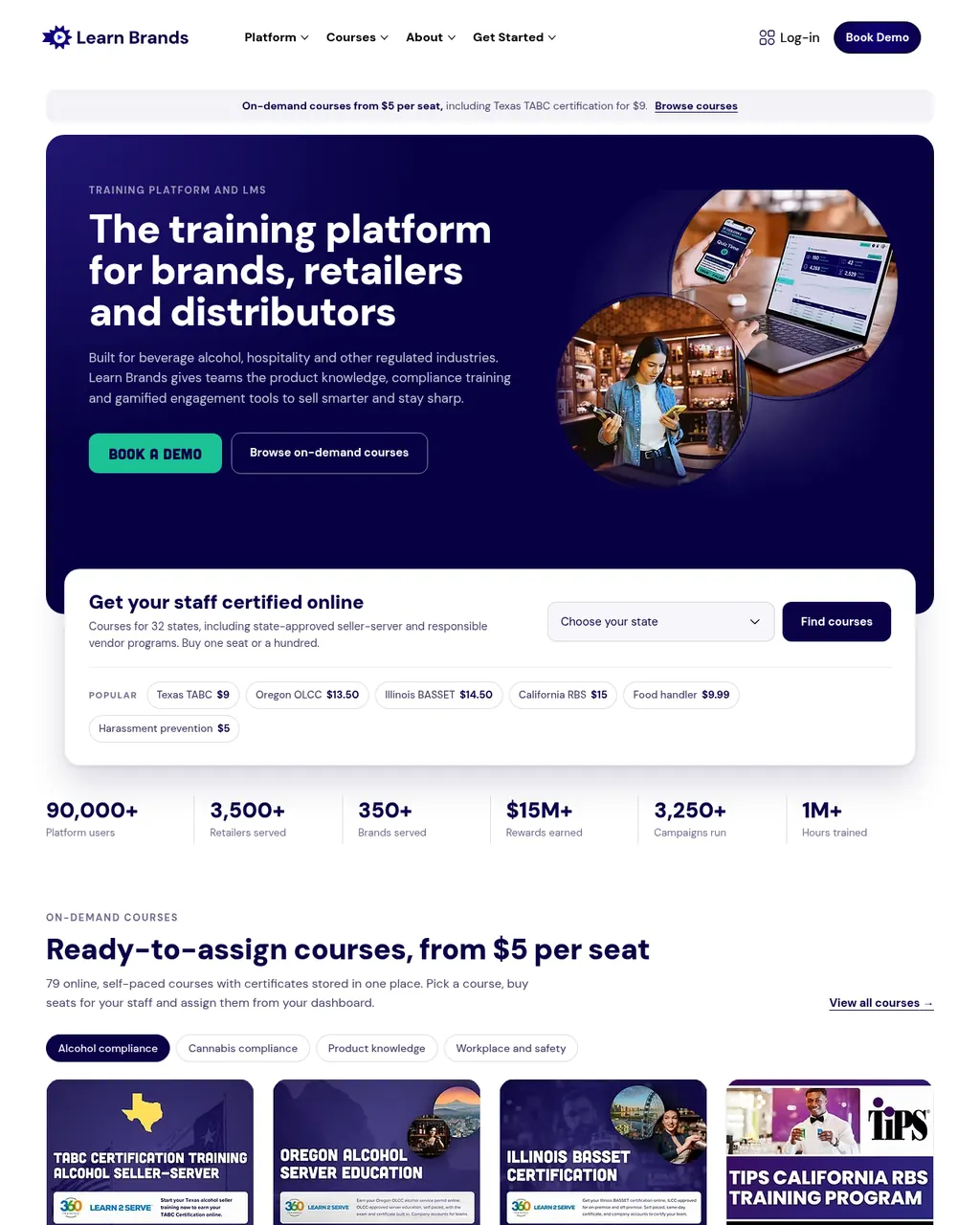 Learn Brands homepage: The training platform for brands, retailers and distributors